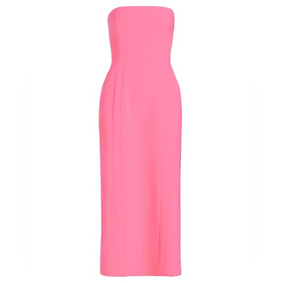 A.L.C. Grapefruit Elizabeth Strapless Midi Dress - Picture 6 of 7